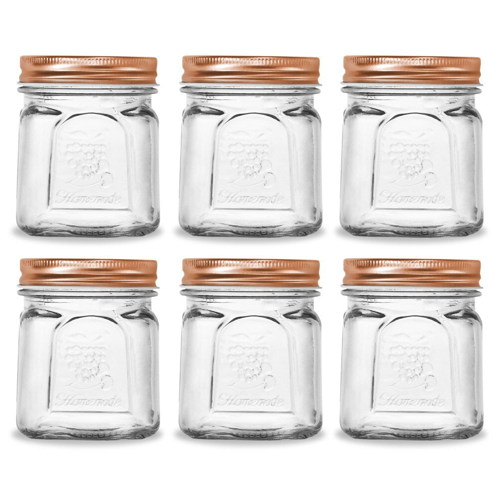 Lemon and Lime 6PK Lemon Lime Square Modena Glass Jar - 225ml (2 Pack) — image 3