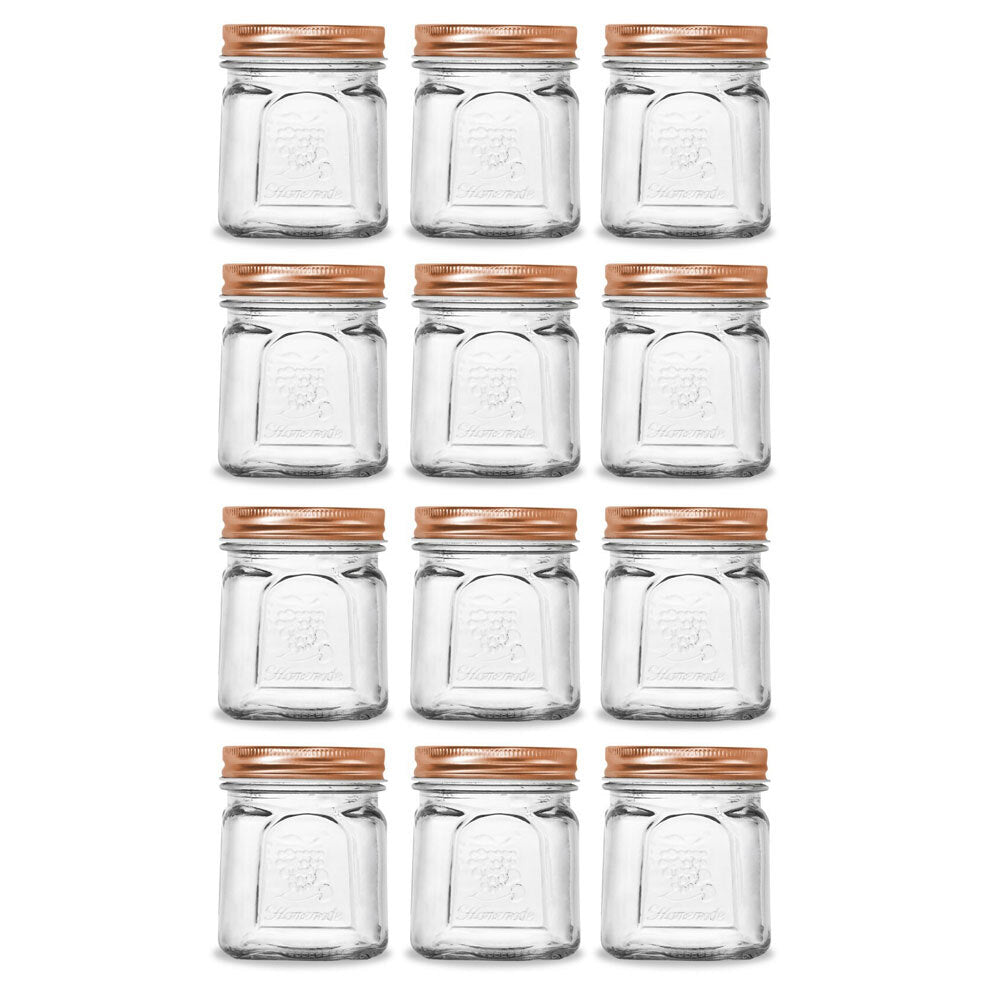Lemon and Lime 6PK Lemon Lime Square Modena Glass Jar - 225ml (2 Pack)