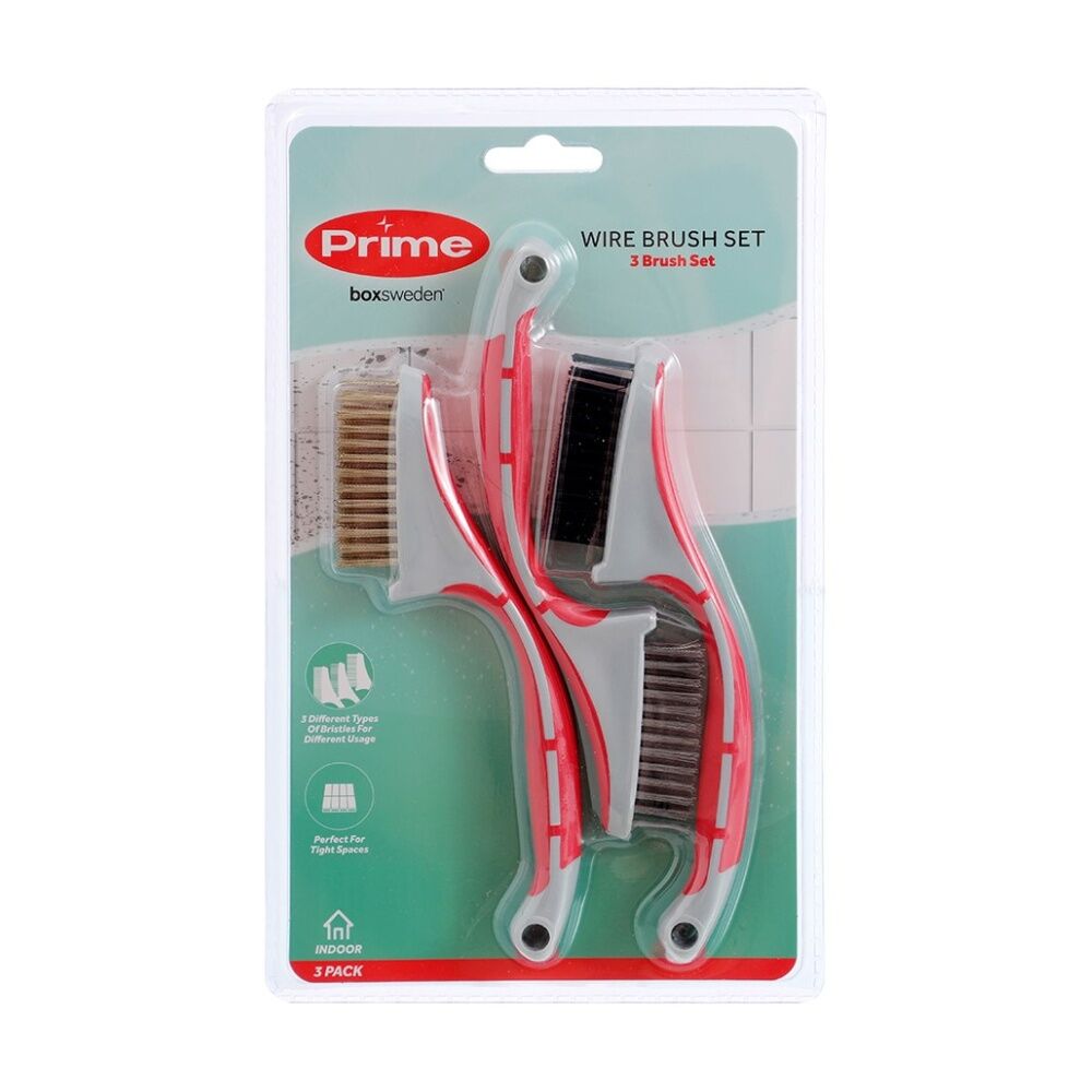 Boxsweden 3pc Boxsweden Prime Wire Brush Set Heavy Duty Bristles for Cleaning (12 Pack) — image 7