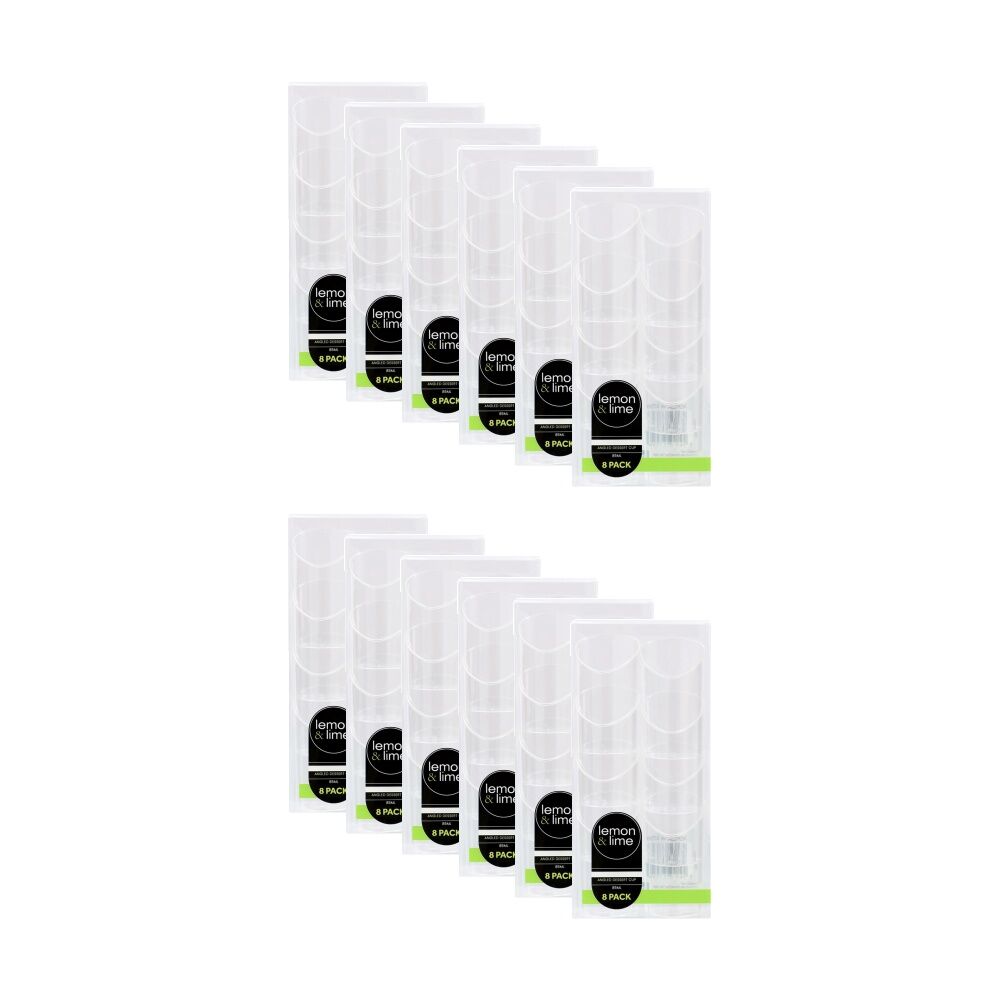 Lemon and Lime 8pc Lemon and Lime Mini Luxe Angled Dessert Cup 85ml Reusable Cups (12 Pack)