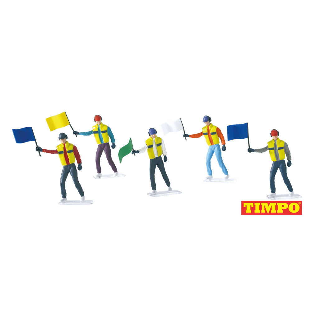 72521115-5pc-carrera-flag-marshalls-slot-car-pit-crew-figure-8y