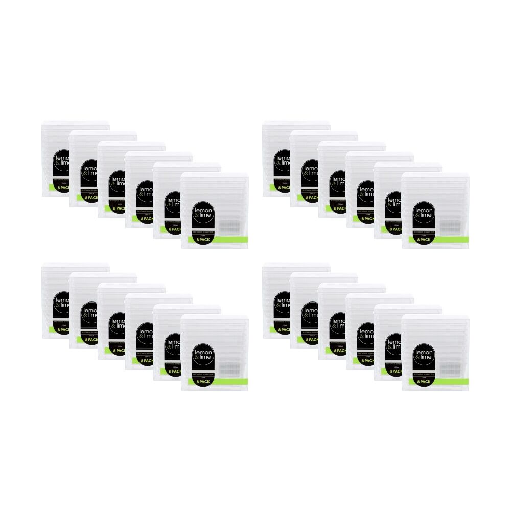 Lemon and Lime 8pc Lemon and Lime Mini Luxe Rectangle Dessert Cup 120ml Reusable Cups (24 Pack)