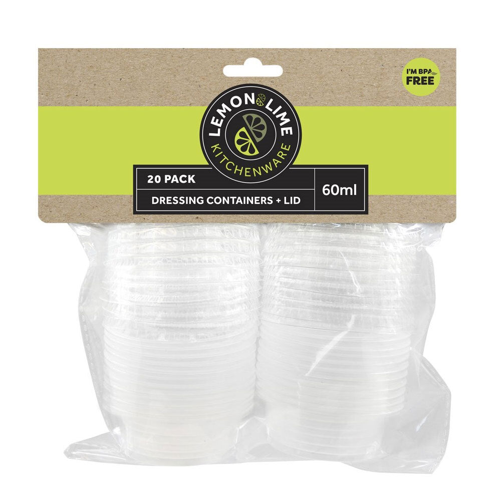 Lemon and Lime 60ml Storage Plastic Salad Sauce 6cm Dressing Container w/ Lid (200 Pieces) — image 2