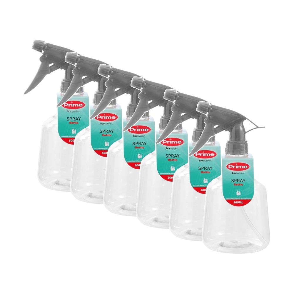 Boxsweden Prime Spray Bottle 500ml Empty with Adjustable Nozzle Assorted (6 Pack)