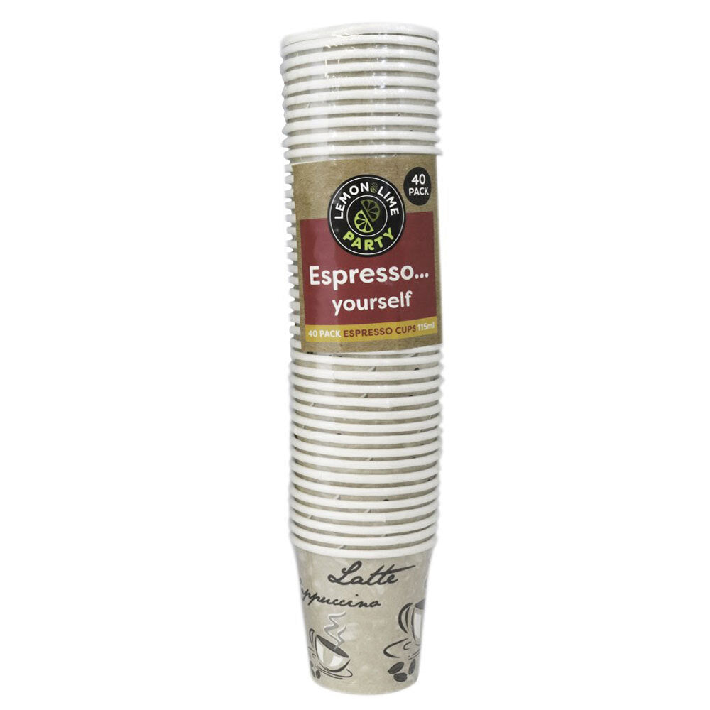 Lemon and Lime 115ml Espresso Paper Cups Disposable Drink Assorted Design (320 Pack) — image 3