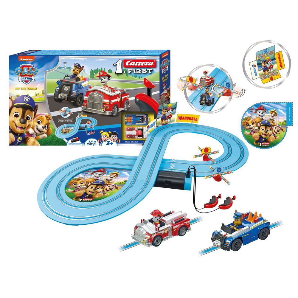 Carrera First Paw Patrol - On The Track Slot Car Racing Set Kids Toy 2.4m