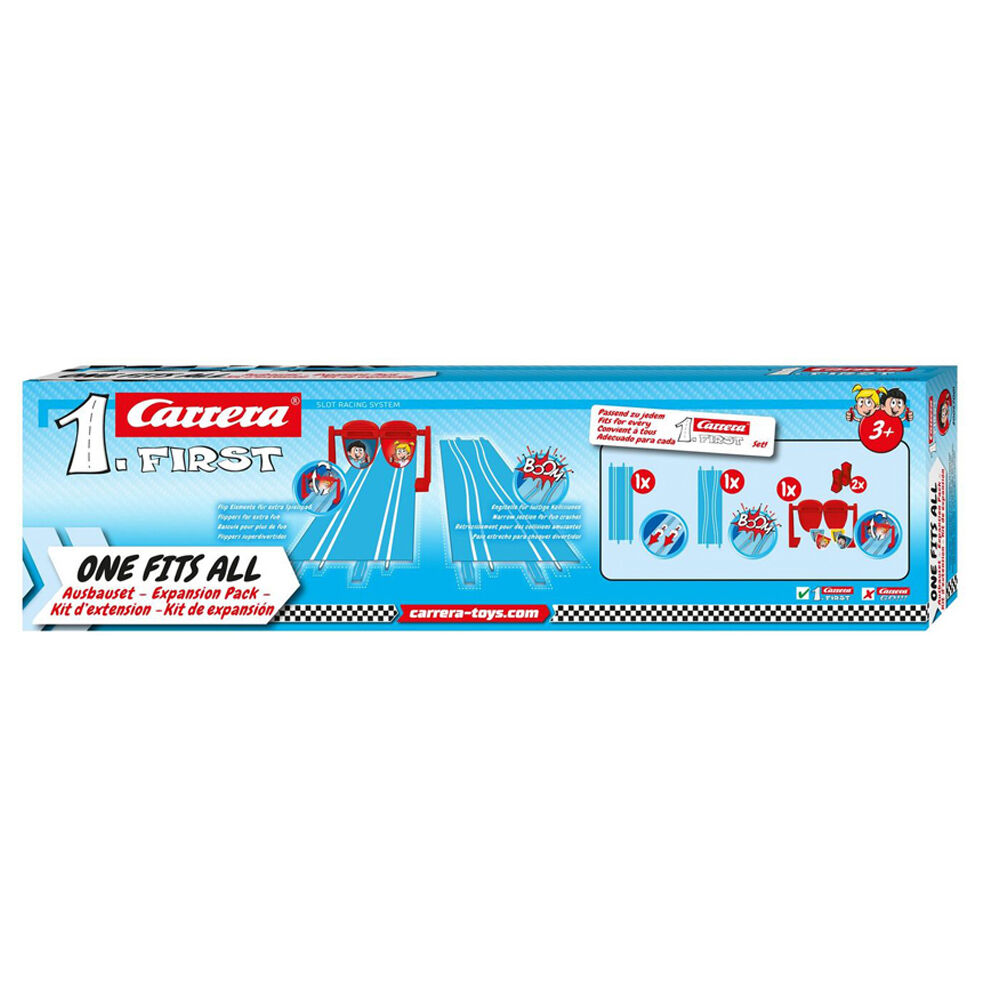 Carrera One Fits All Kids First Track Slot Car Collision/Flip Extension Set