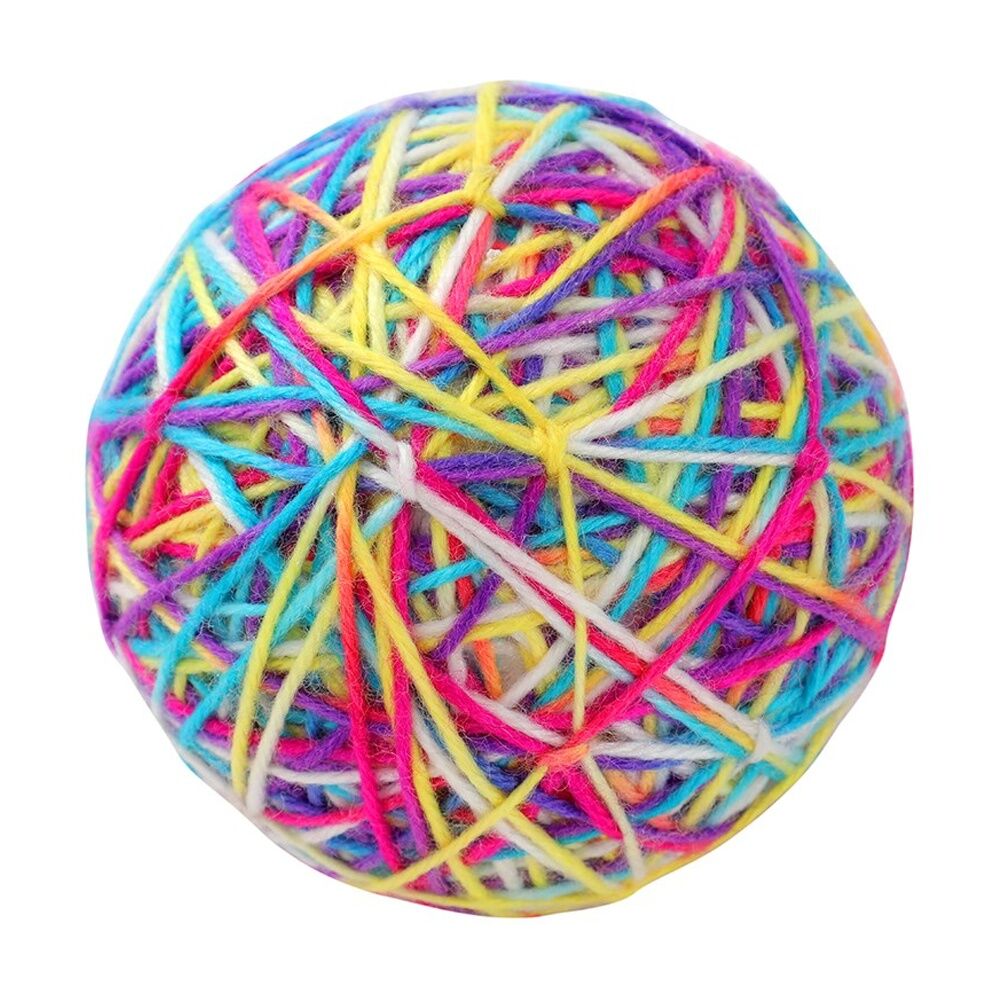 Paws and Claws Pounce Cat Wool Ball w/ Rattle 9cm Safe for Cats — image 3