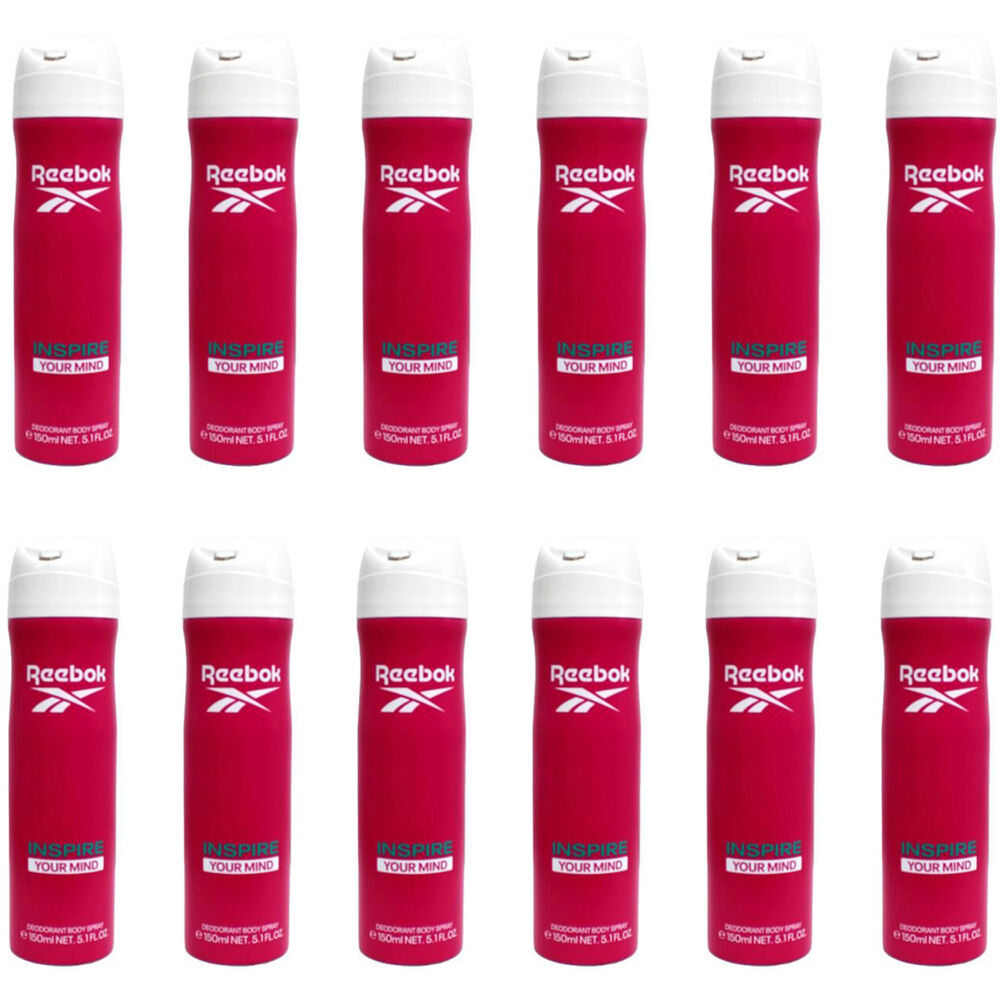 Reebok Women Deodorant Scented Body Spray Fragrance 150ml Inspire Your Mind (12 Pack)