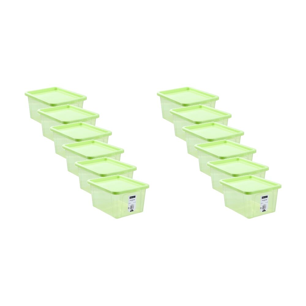 Boxsweden Click Storage Box 20L Secure Lock Lid Home Organisation Assorted (12 Pack)