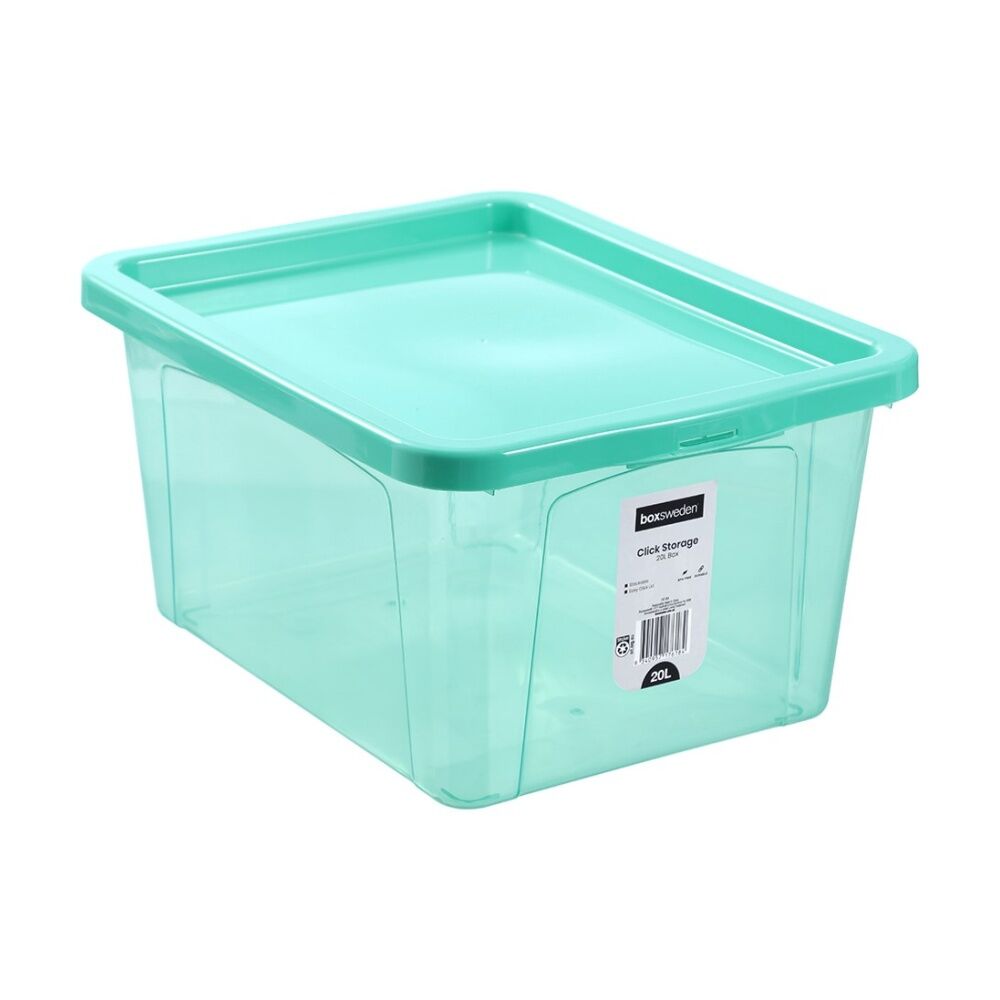 Boxsweden Click Storage Box 20L Secure Lock Lid Home Organisation Assorted (6 Pack) — image 8