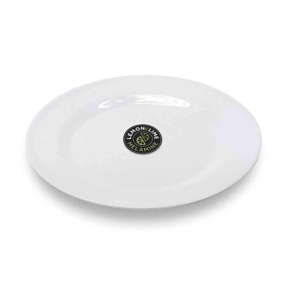 Lemon and Lime 19.5cm Melamine Side Plate Round - White (6 Pack) — image 3