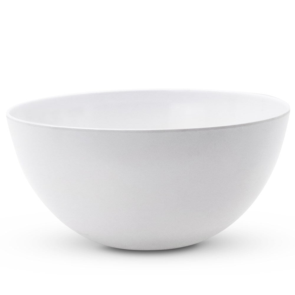 Lemon and Lime Round Melamine 30cm Salad/Food Noodle Bowl Tableware Large White (2 Pack) — image 2