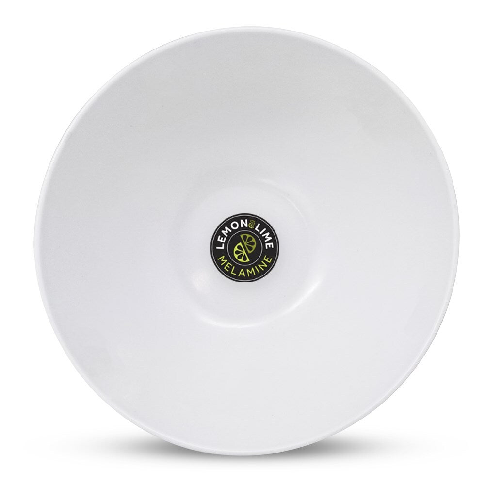 Lemon and Lime 25cm Melamine Salad Bowl Deep - White (3 Pack) — image 3