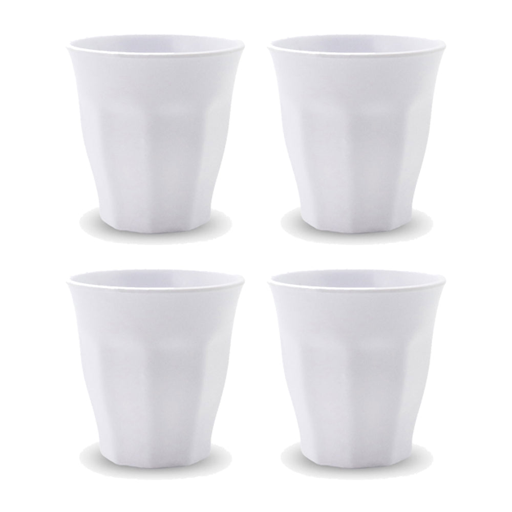 Lemon and Lime Lemon Lime Melamine Cup Tumbler 300ml - White (4 Pack)