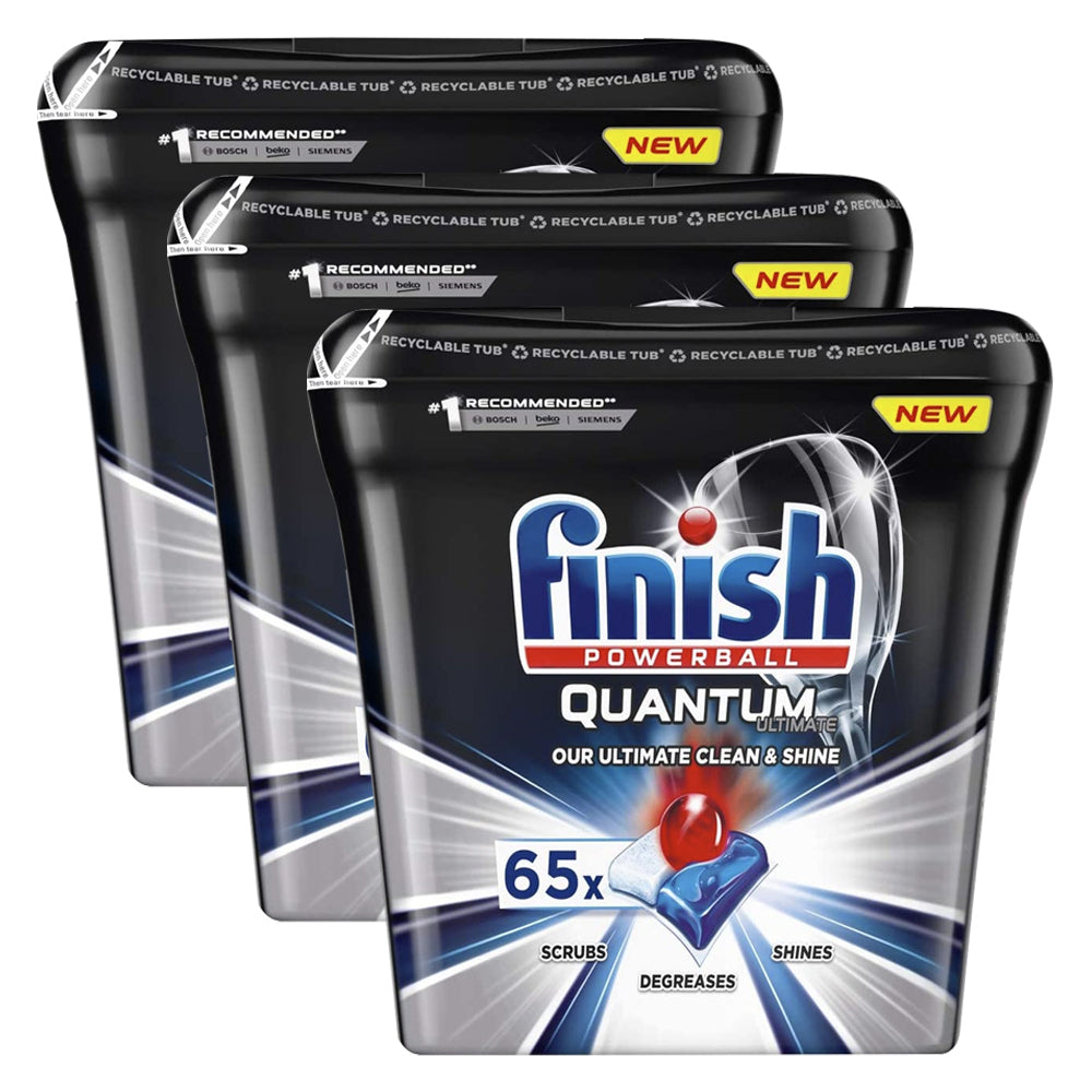 Finish Quantum Ultimate Powerball Dish Washing/Cleaning Tablets/Tabs Fresh (195 Pieces)