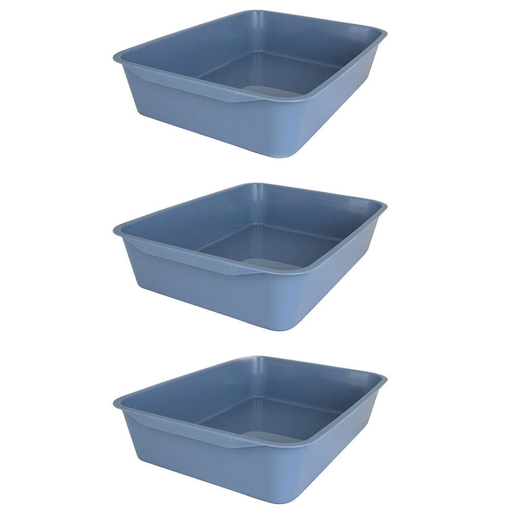 Paws and Claws 40.5cm Portable Cat/Kitten Litter Tray Durable/Non Toxic Assort (3 Pack)