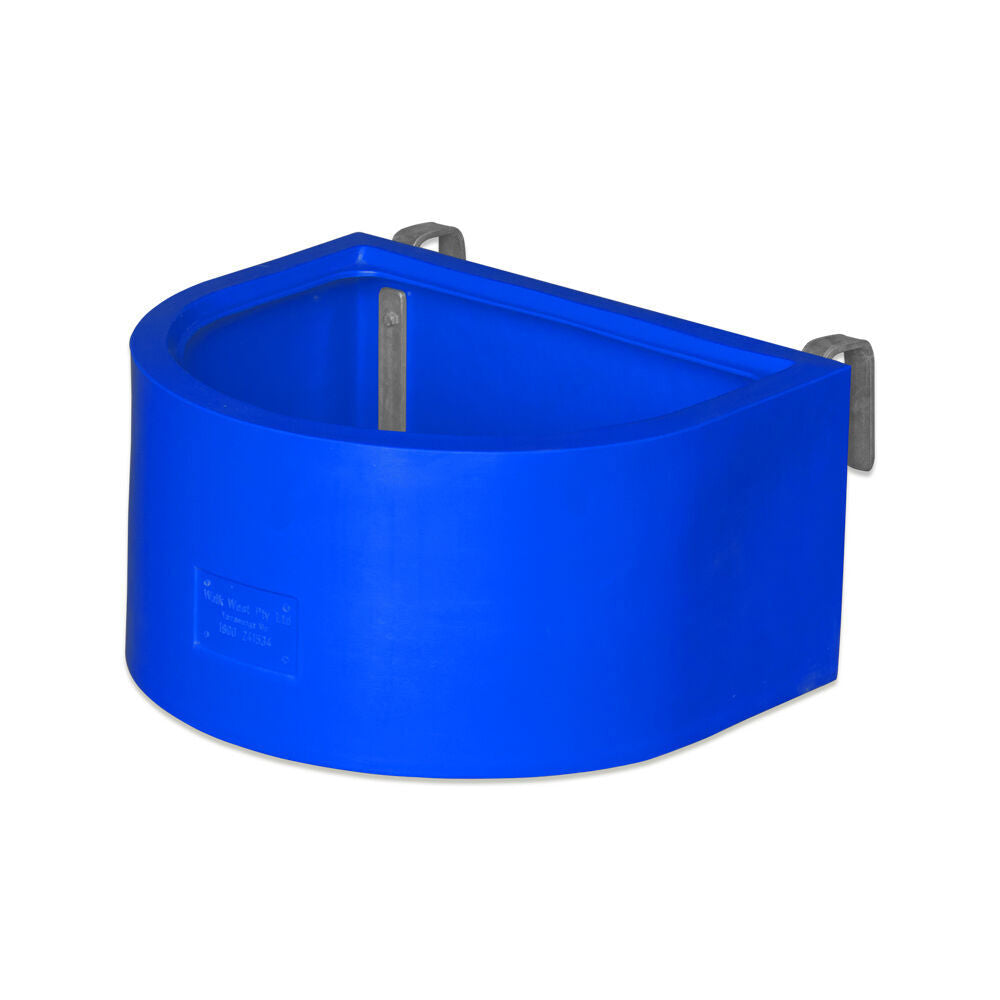 Agboss 45L Blue D Shape Horse Sables and Paddock Fence Feeder