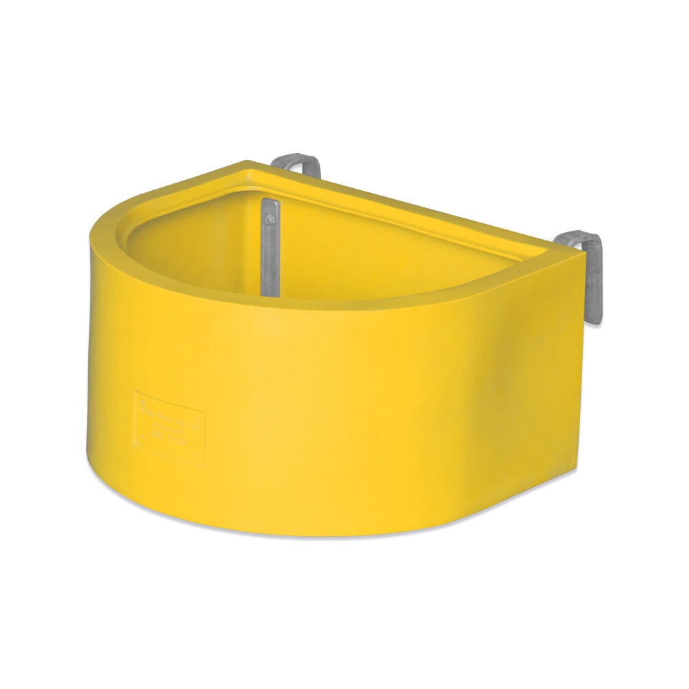 Agboss 45L Yellow D Shape Horse Sables and Paddock Fence Feeder