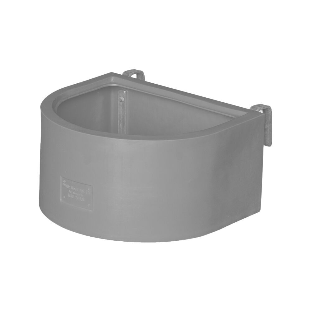 Agboss 45L Grey D Shape Horse Sables and Paddock Fence Feeder