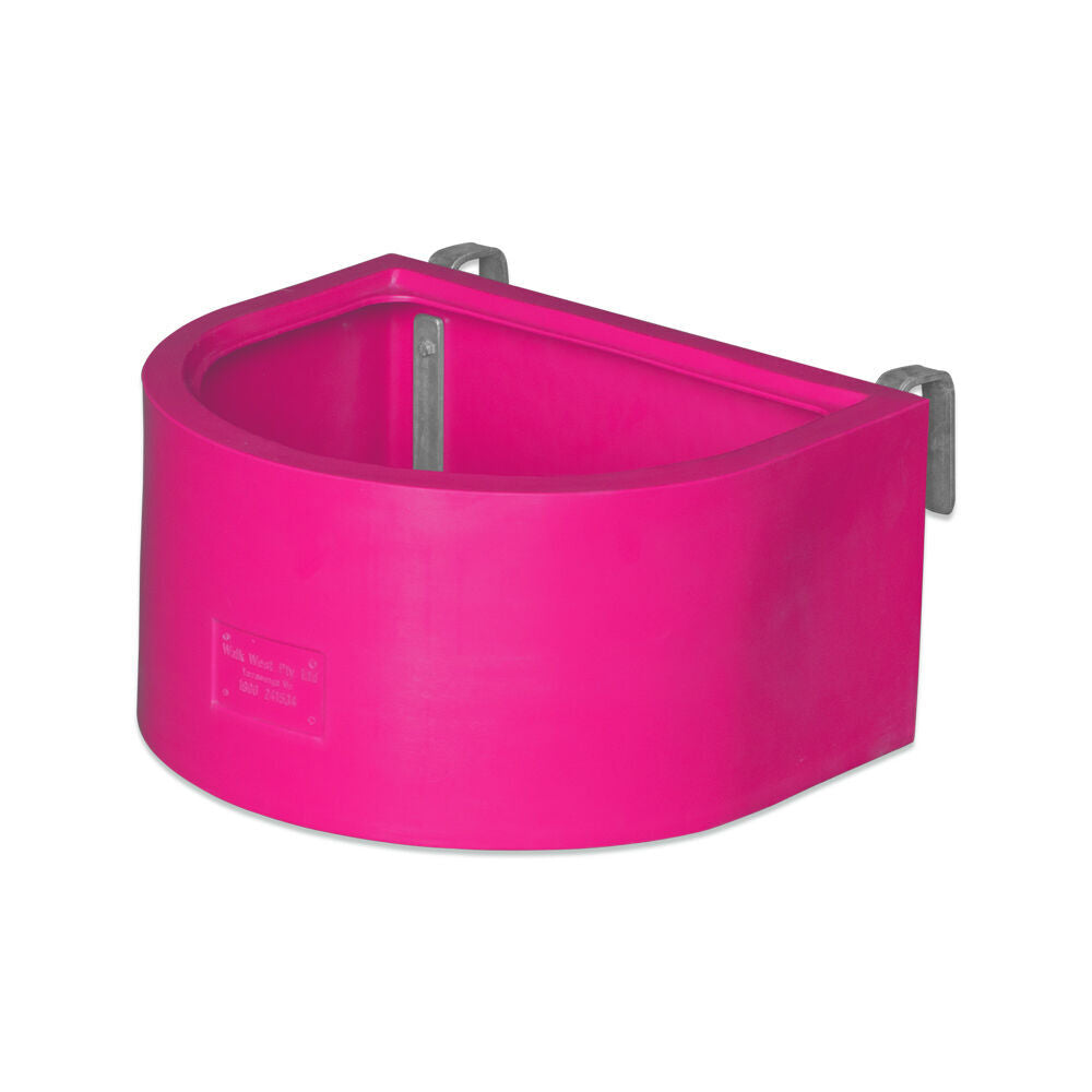 Agboss 45L Pink D Shape Horse Sables and Paddock Fence Feeder