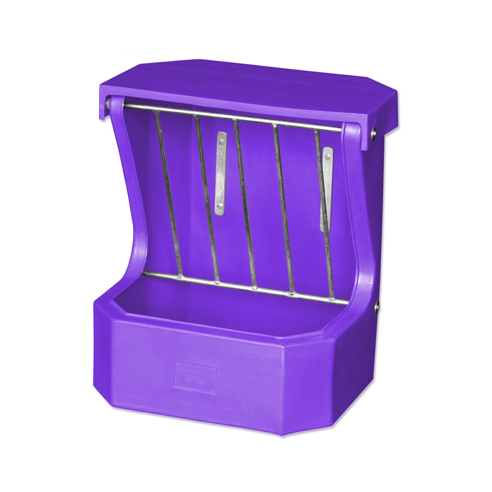 Agboss 66x57cm Equine and Livestock Hay Rack Feeder With Lid — Purple