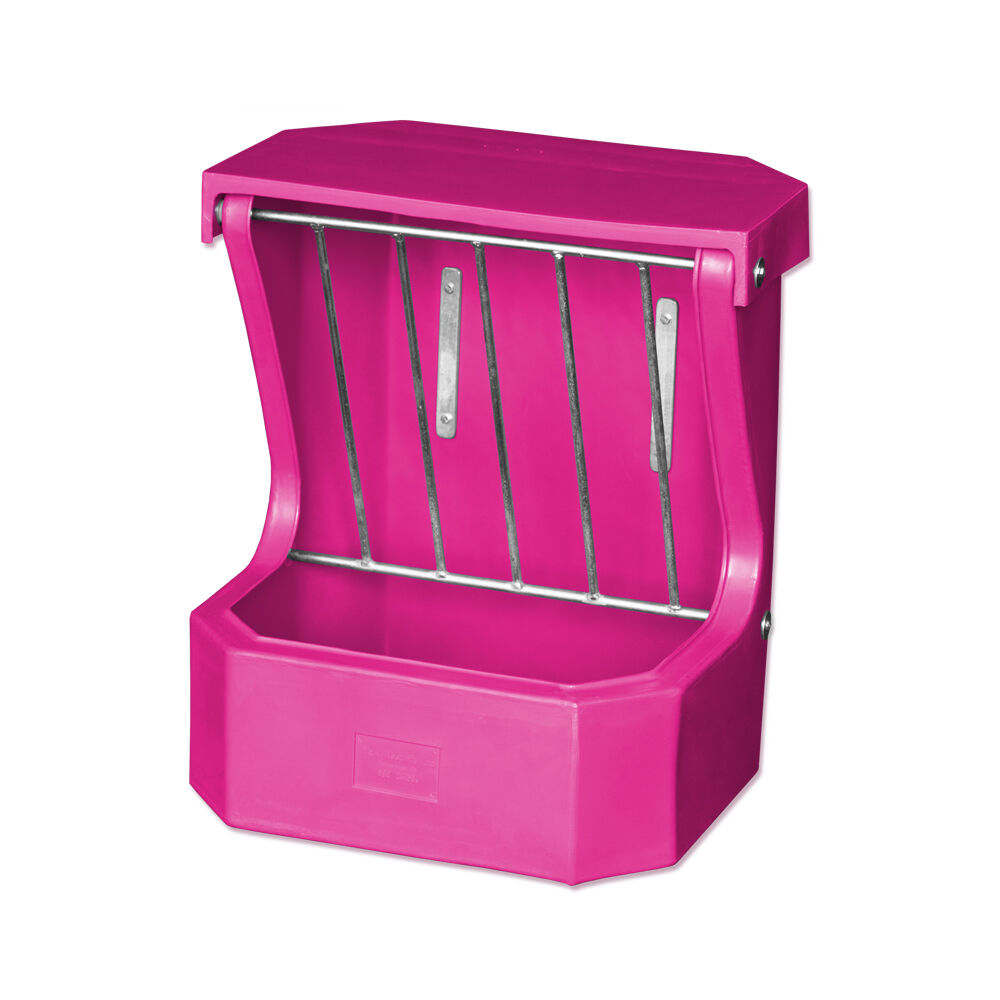 Agboss 66x57cm Equine and Livestock Hay Rack Feeder With Lid — Pink