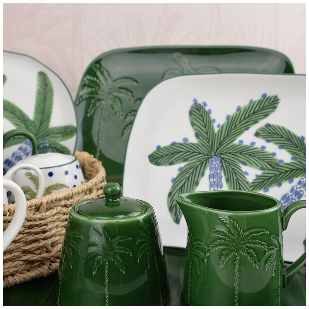 Annabel Trends Coconut Bay Milk Jug & Sugar Bowl Set 200ml/8.5cm Green Palm (2 Pieces) — image 5