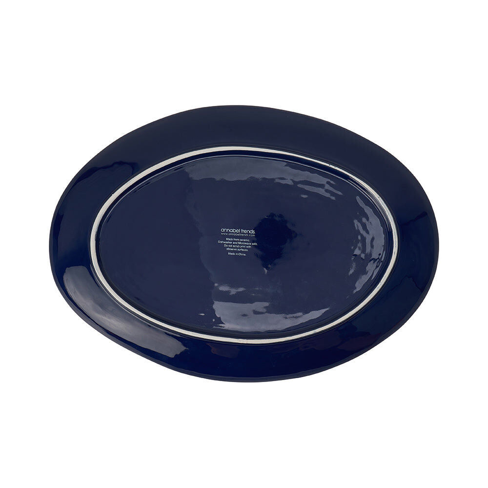 Annabel Trends 35.5cm Navy Natives Ceramic Food Serving Platter Dish — image 5