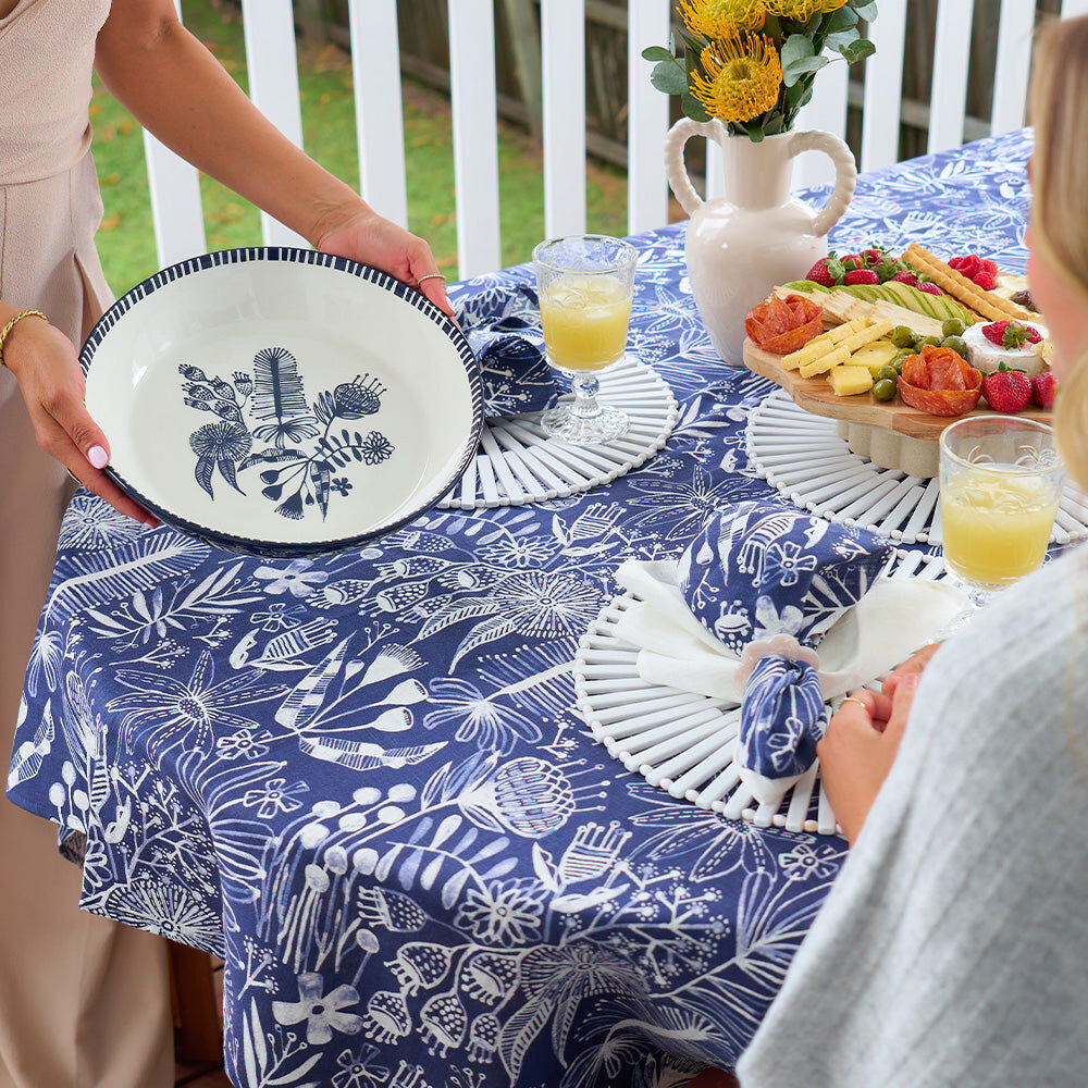 Annabel Trends 35.5cm Navy Natives Ceramic Food Serving Platter Dish — image 3