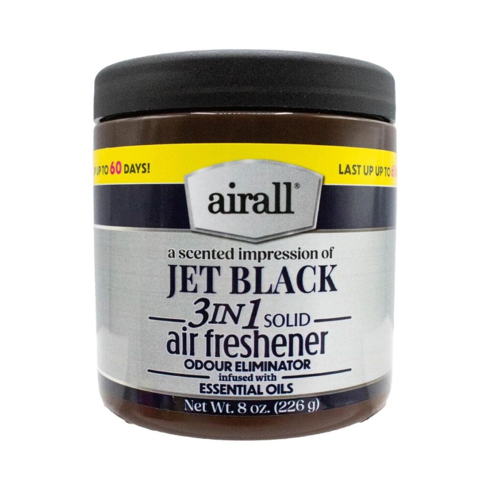 Airall Air Freshener 3-in-1 Solid Odour Eliminator 226g Jet Black Scent (12 Pack) — image 2