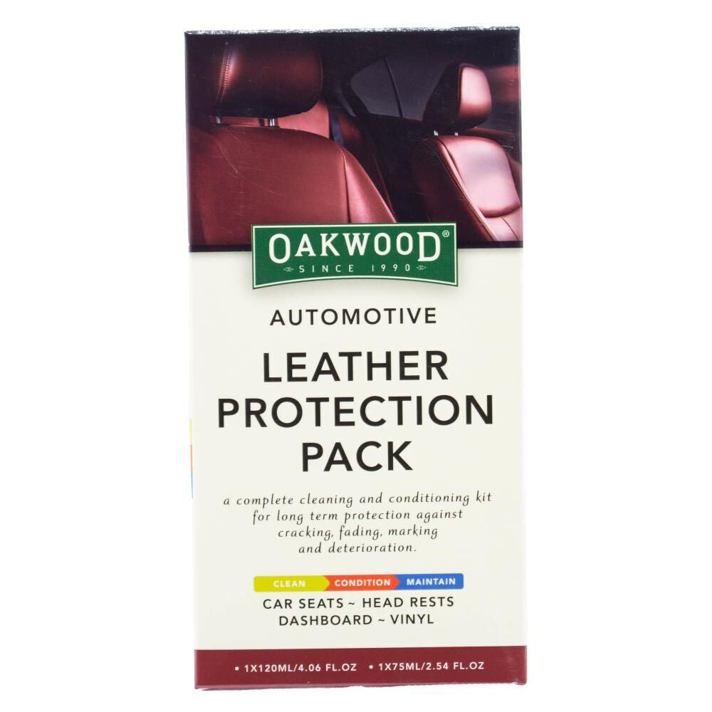 Oakwood 4pc Oakwood Automotive Leather Protection Pack Car Vehicle Cleaning (3 Pack) — image 2