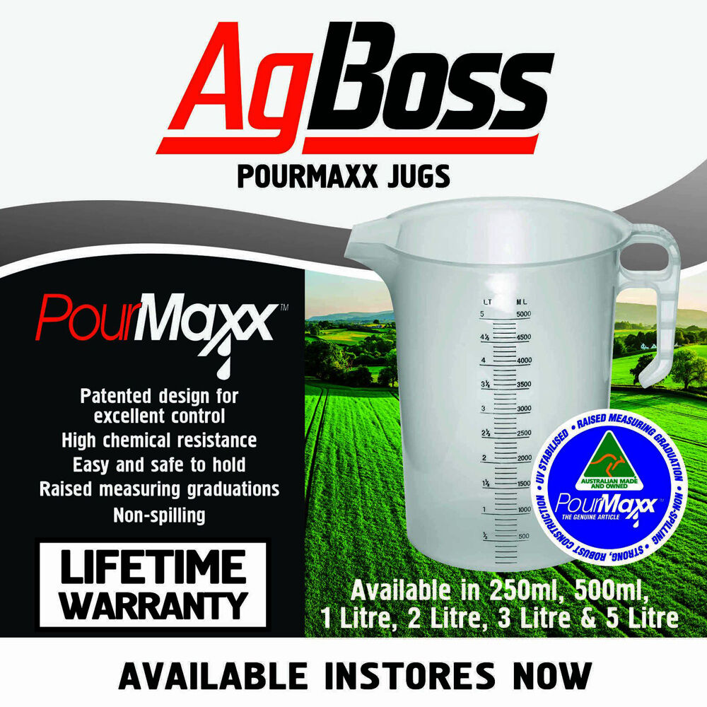 Agboss PourMaxx Chemical Resistant Industrial Measuring Jug 3L (2 Pack) — image 5