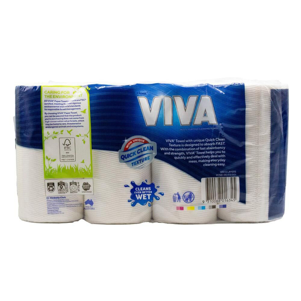 Kleenex Viva Paper Cleaning Towel 60 Sheet 22.5x21cm Multi-Purpose (8 Pieces) — image 2