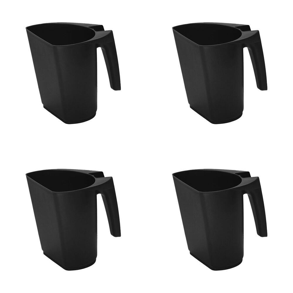 Agboss Pet and Livestock Plastic Food Scoop FeedMaxx 1kg Black (4 Pack)