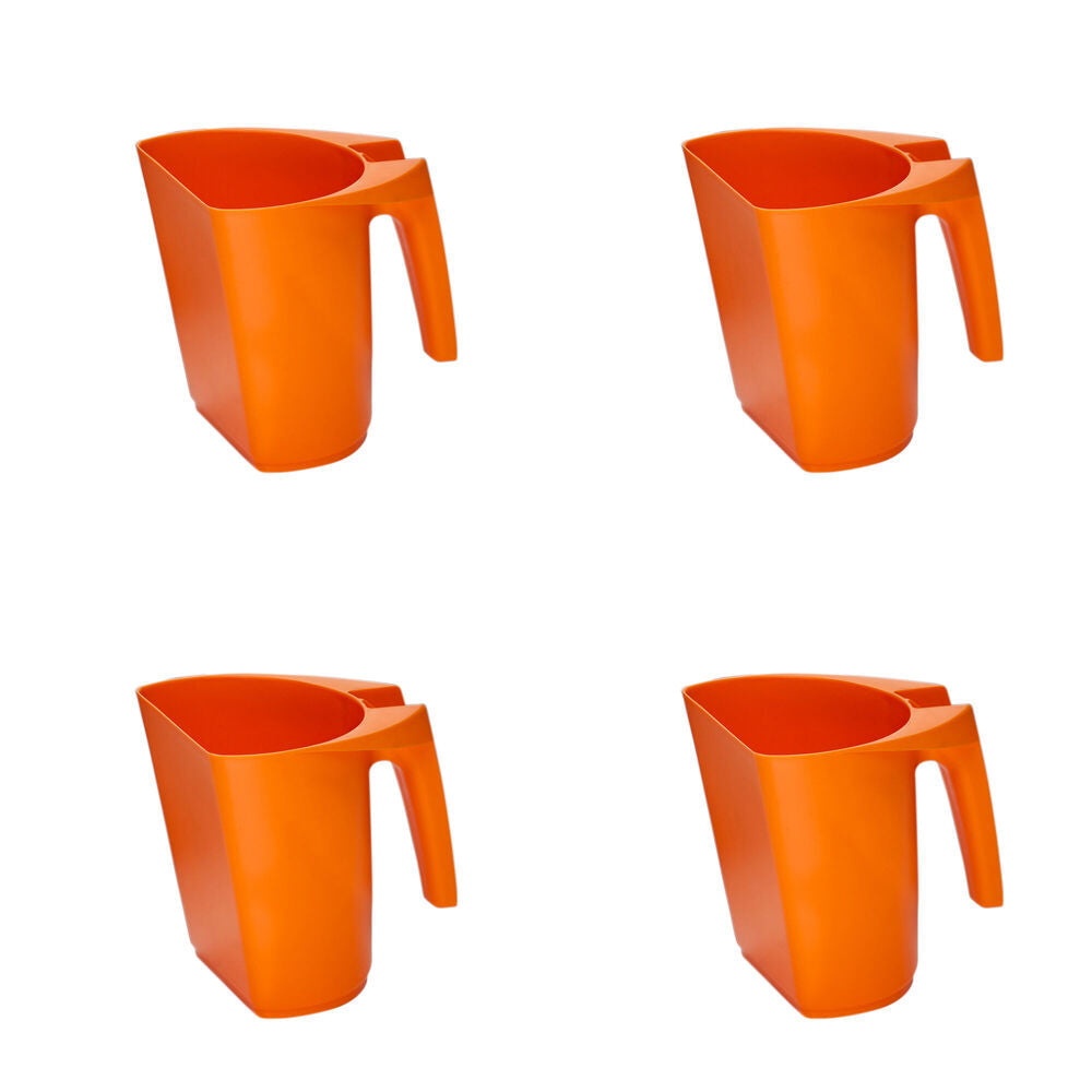 Agboss Pet and Livestock Plastic Food Scoop FeedMaxx 1kg Orange (4 Pack)