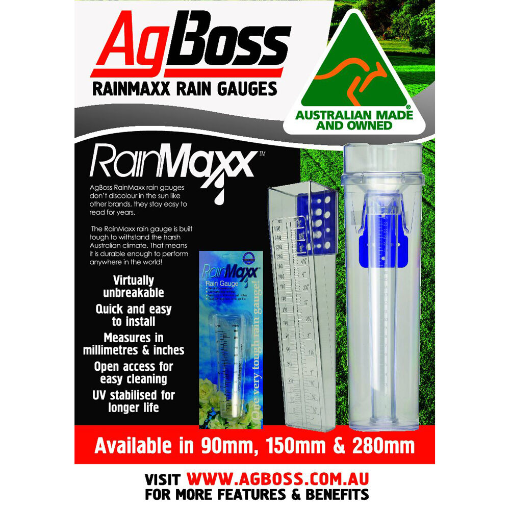 Agboss RainMaxx Accurate Rain Gauge Measuring Tool 150mm Clear (2 Pack) — image 7