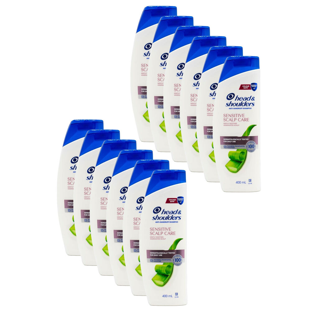 Head & Shoulders Anti-Dandruff Shampoo 400ml Sensitive Scalp Hair Care (12 Pack)