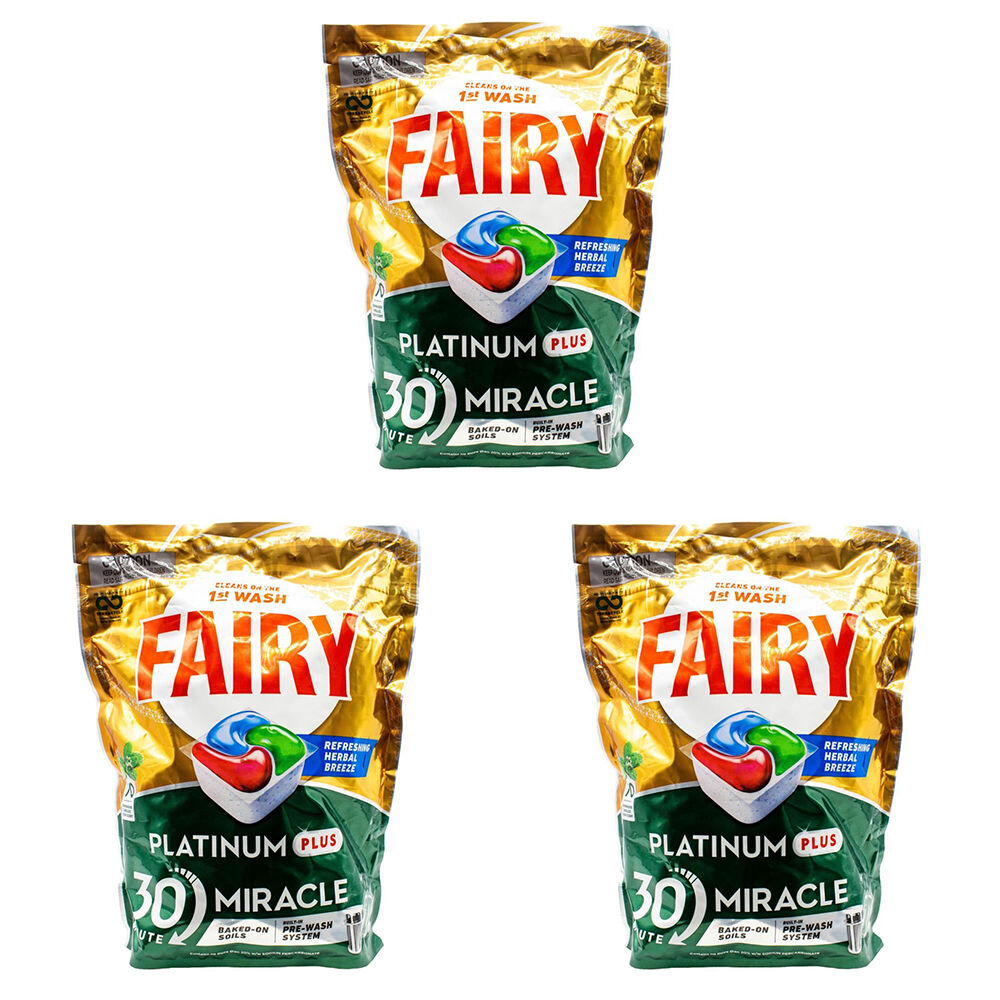 Fairy Dishwasher Capsules Cleaner Platinum Plus Refreshing Herbal Breeze (210 Pieces)
