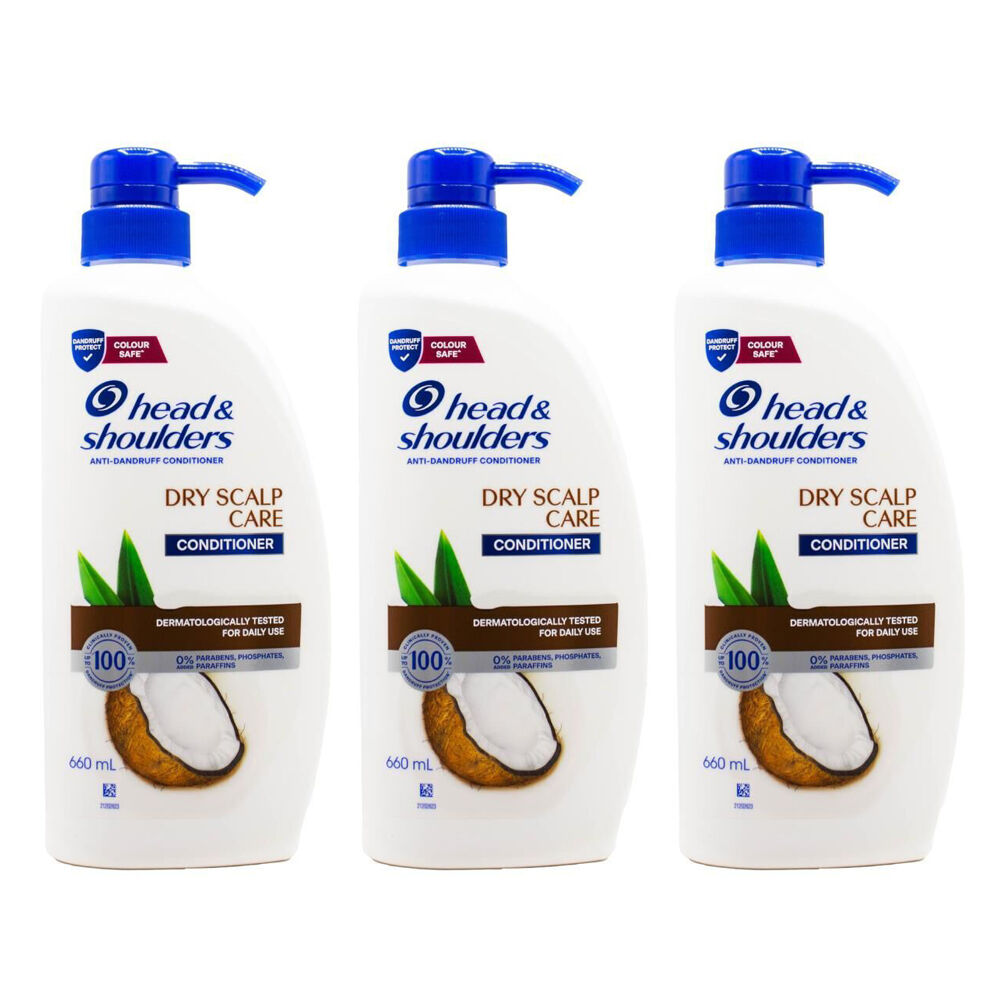 Head & Shoulders Anti Dandruff Conditioner 660ml Dry Scalp Hair Care (3 Pack)
