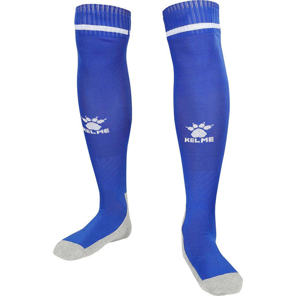 Kelme Sport Kids Full Length Football Soccer Socks US1-5 Royal Blue/White (2 Pack) — image 2