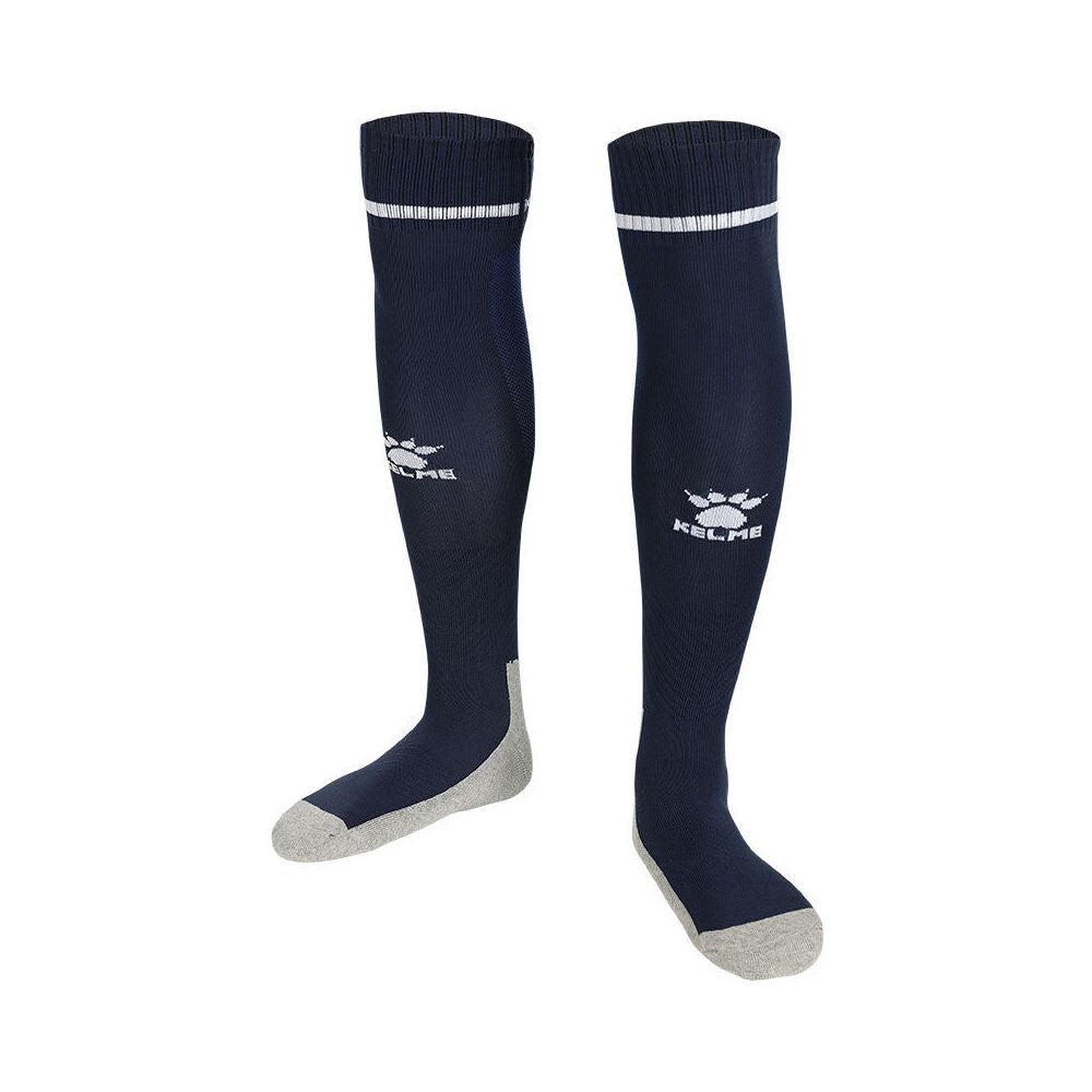 Kelme Sport Size US1-5 Dark Blue/White Kids Full Length Football Soccer Socks