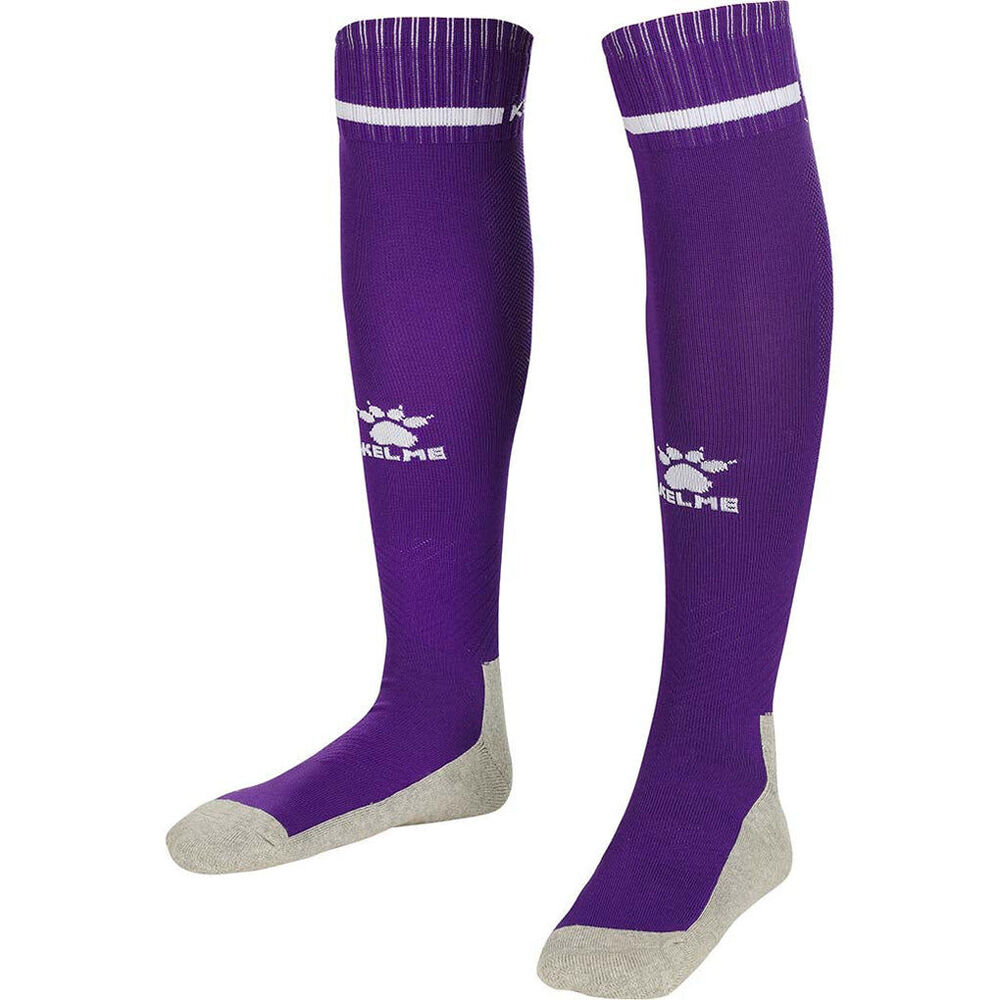 Kelme Sport Size US6-11 Purple/White Full Length Football Soccer Socks