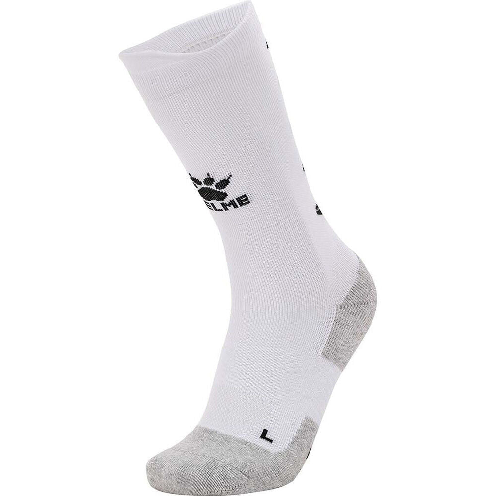 Kelme Sport Mid-Length Football Soccer Grip Socks Anti Slip White/Black (2 Pack) — image 2