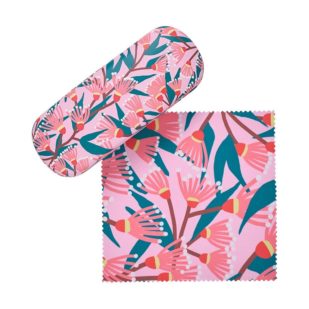 Annabel Trends 15x6cm Blossom Branches Glasses Case Combo w/ Matching Cloth — image 2