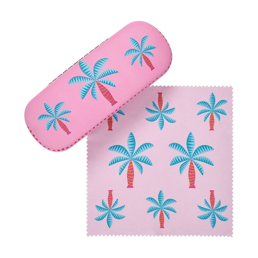 Annabel Trends 15x6cm Fiesta Palm Glasses Case Combo w/ Matching Cloth — image 2