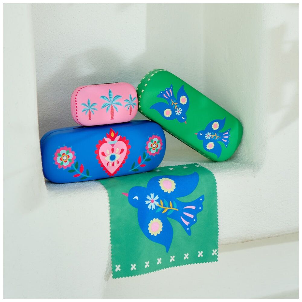 Annabel Trends Glasses Case Combo w/ Matching Cloth 15x6cm Fiesta Palm (2 Pack) — image 5