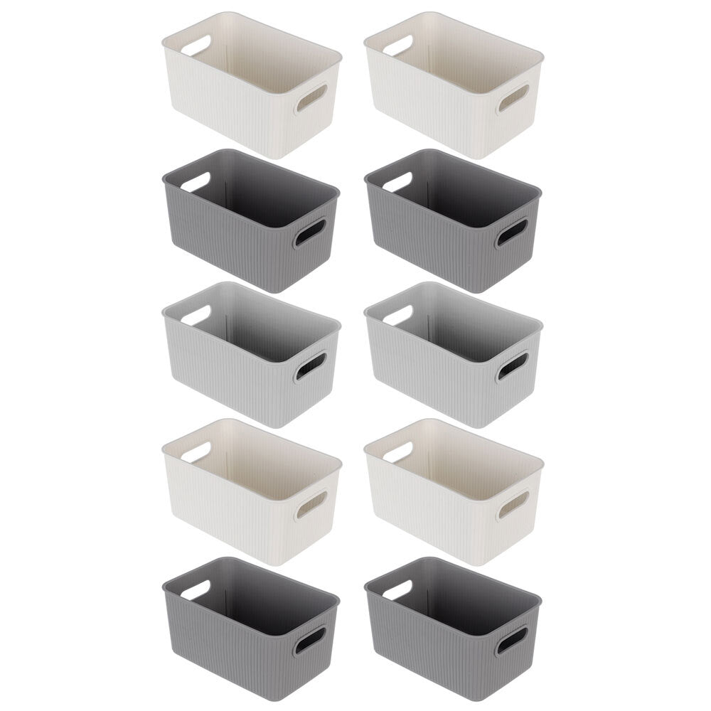 Boxsweden 27.5cm Kaia Storage Basket Organiser Container w/ Handles Assort. (10 Pack)