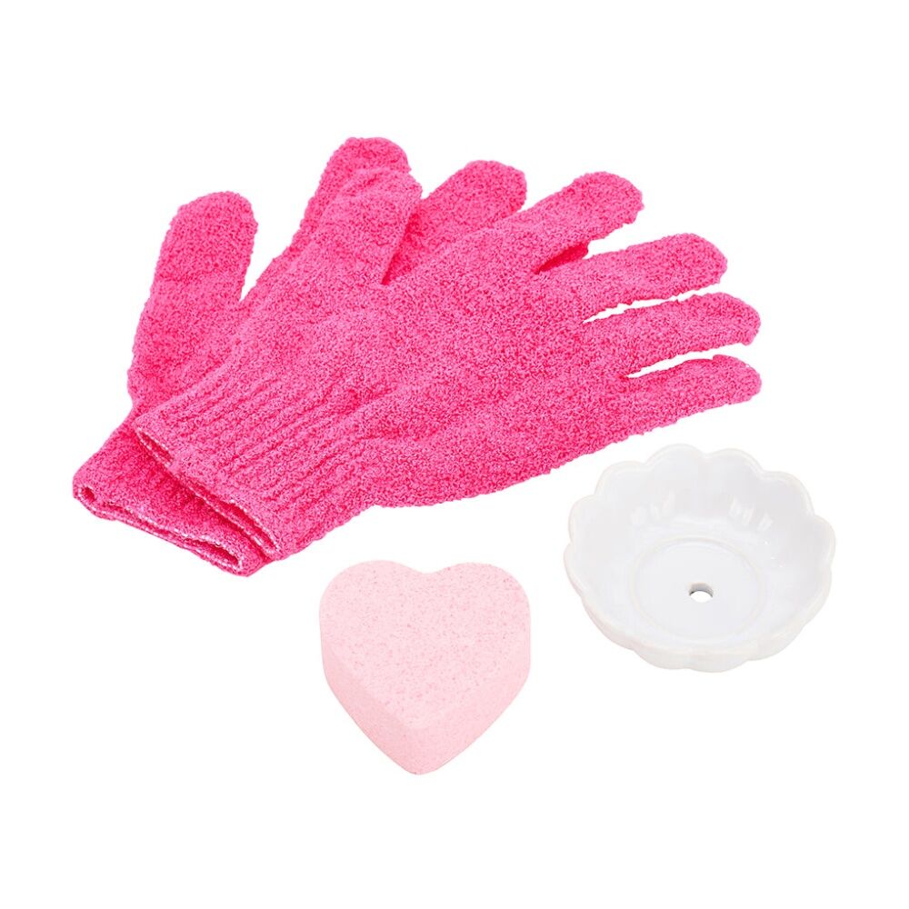 Annabel Trends 3pc Annabel Trends Shower Bath Gift Set w/ Steamer/Gloves & Dish Festive (2 Pack) — image 3