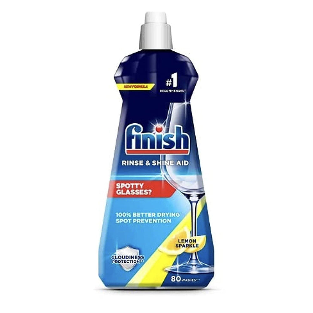 Finish Rinse And Shine Aid Spot Prevention Lemon Sparkle 400ml (4 Pack) — image 2